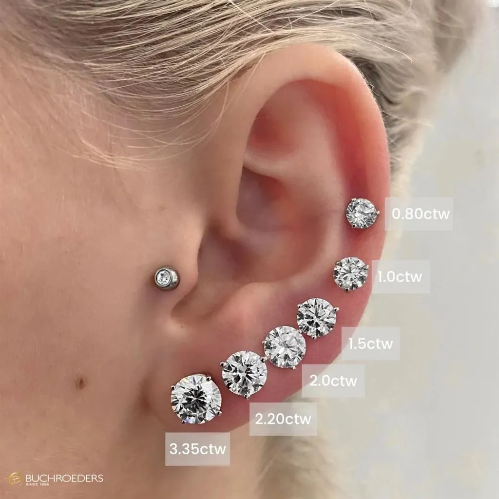 0.60ctw Diamond Stud Earrings - 3 Prong