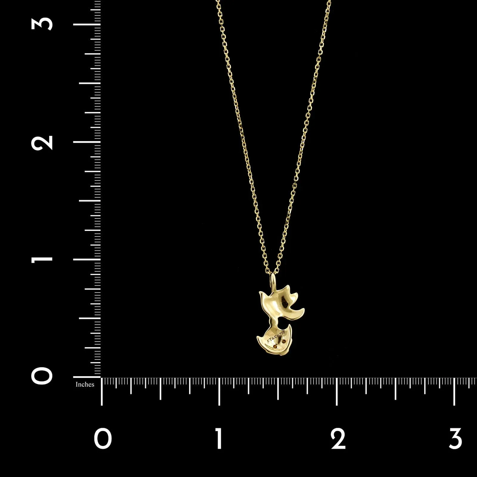 14K Yellow Gold Estate Diamond Fish Pendant