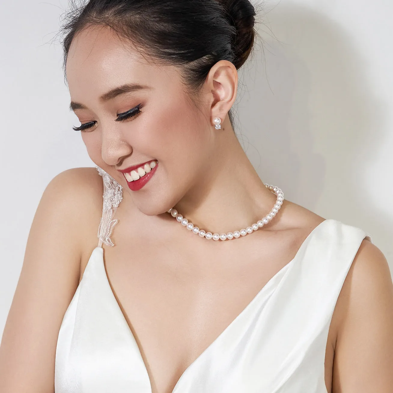 18K Gold Akoya Hanadama Pearl Earrings KE00101