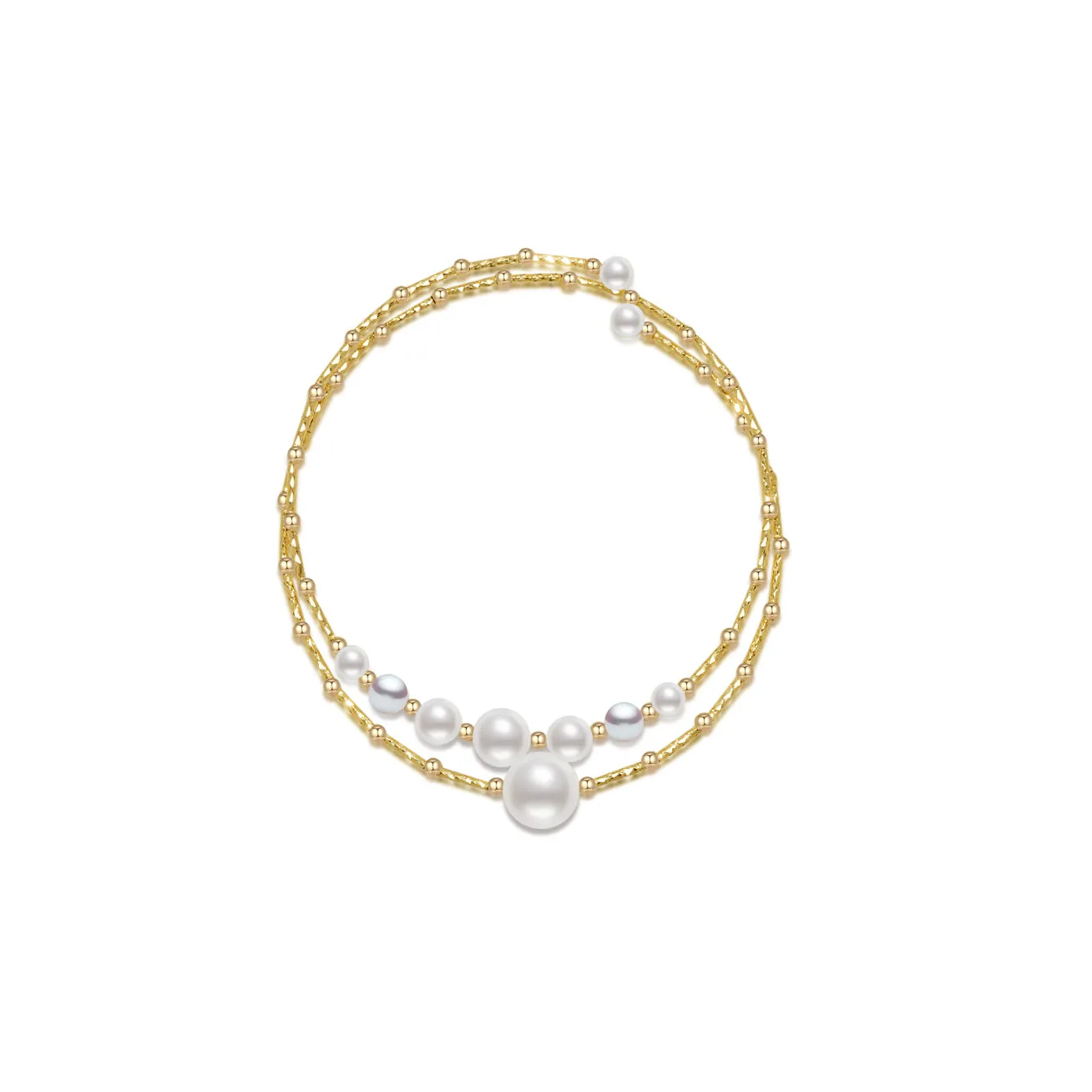 18K Solid Gold Akoya Pearl Bracelet KB00018