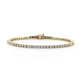 4.00ctw Round Diamond Tennis Bracelet - Yellow Gold