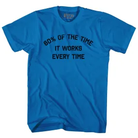 60% Of The Time It Works Every Time Adult Cotton T-shirt