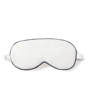 Adult's Sleep Mask | White with Navy Piping