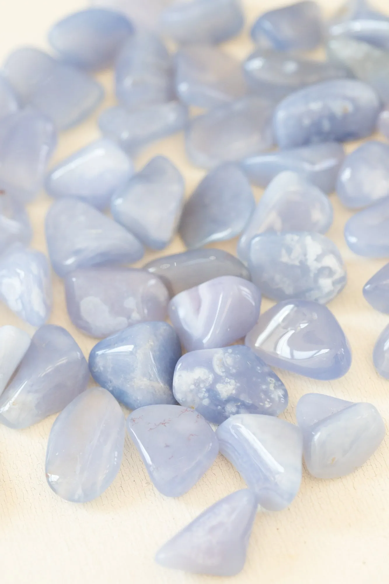 Agate - Blue Chalcedony, Tumbled