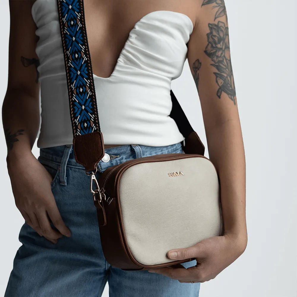 Alicia Vegan Crossbody Bag | Latte