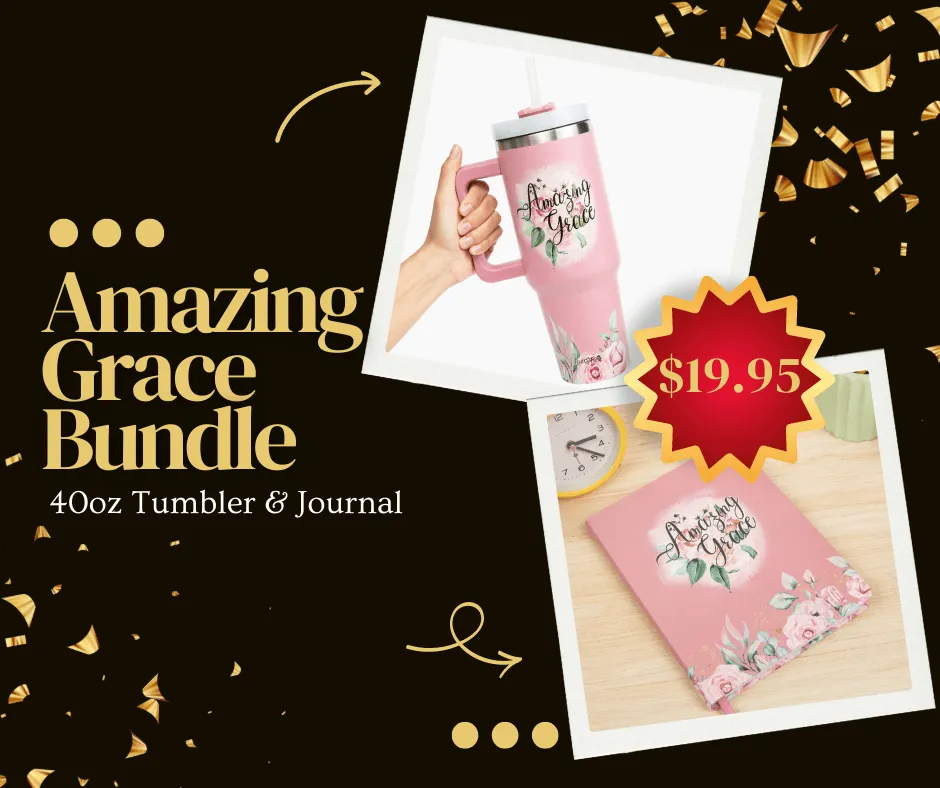 Amazing Grace 40oz Tumbler   Journal Bundle - $19.95