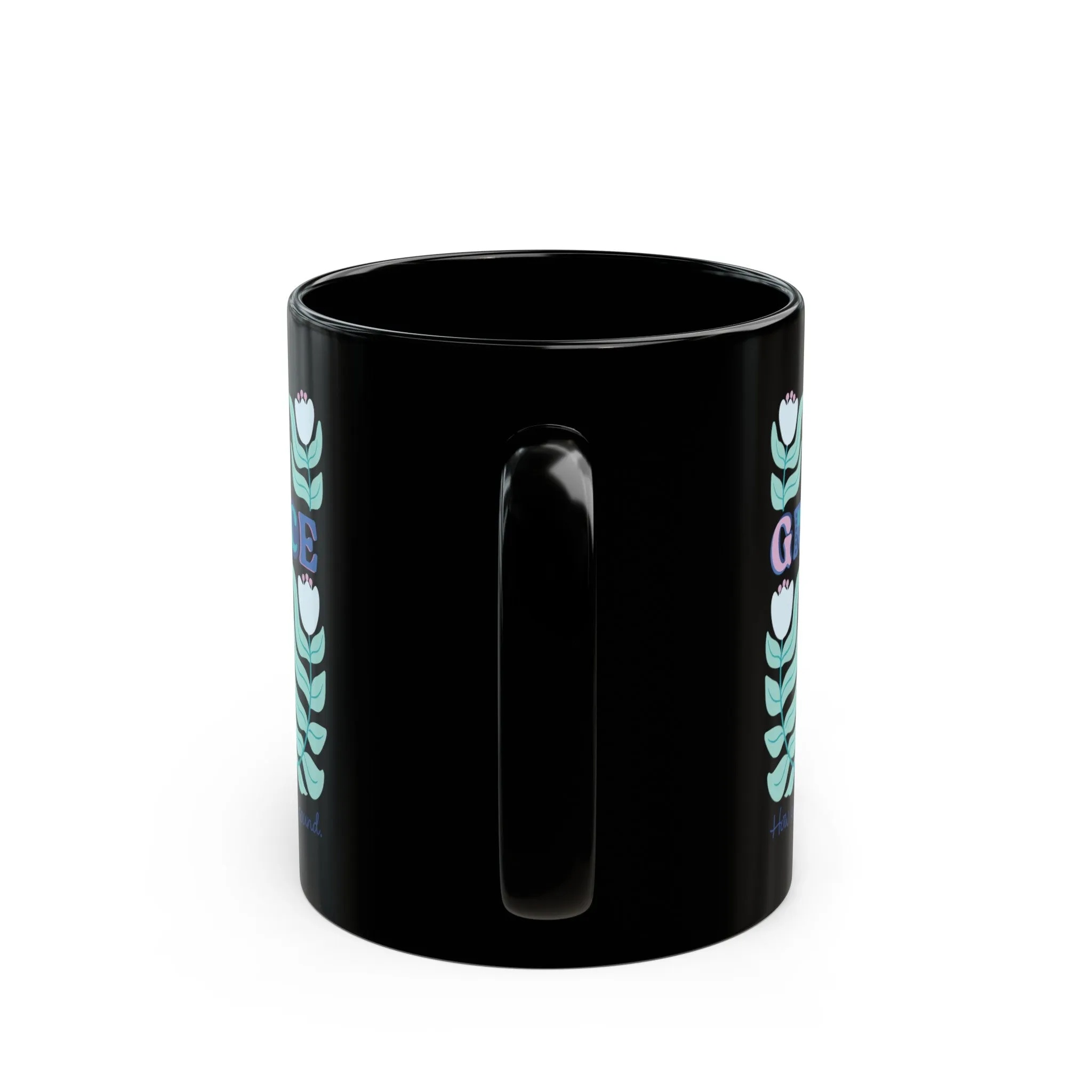 Amazing Grace Cross 11oz Black Mug