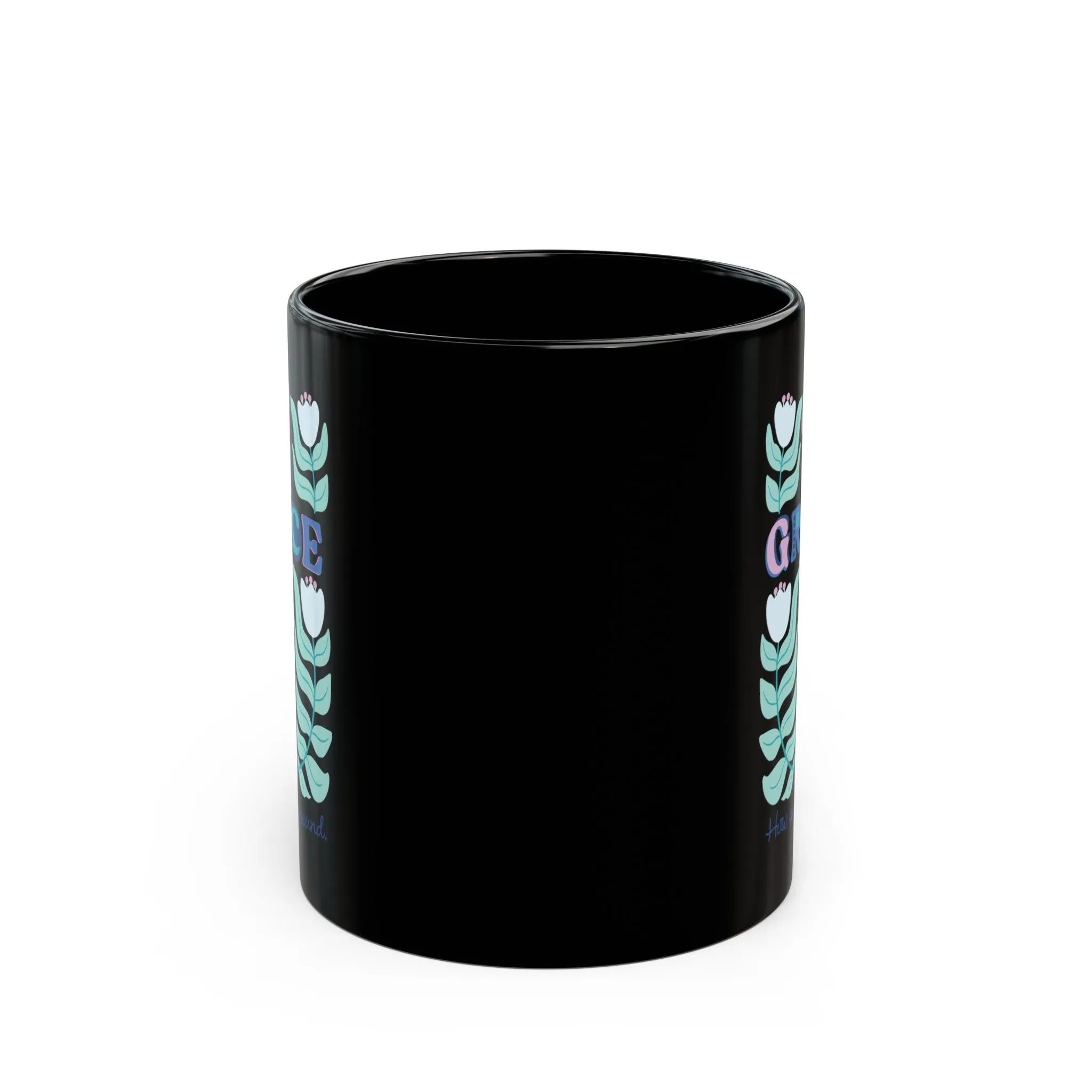 Amazing Grace Cross 11oz Black Mug