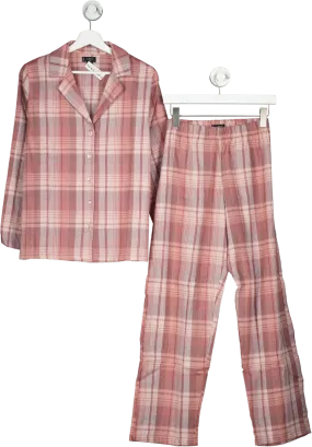 Amazon Fashion Iris & Lily Pink Classic Check Pyjama Set BNWT UK M