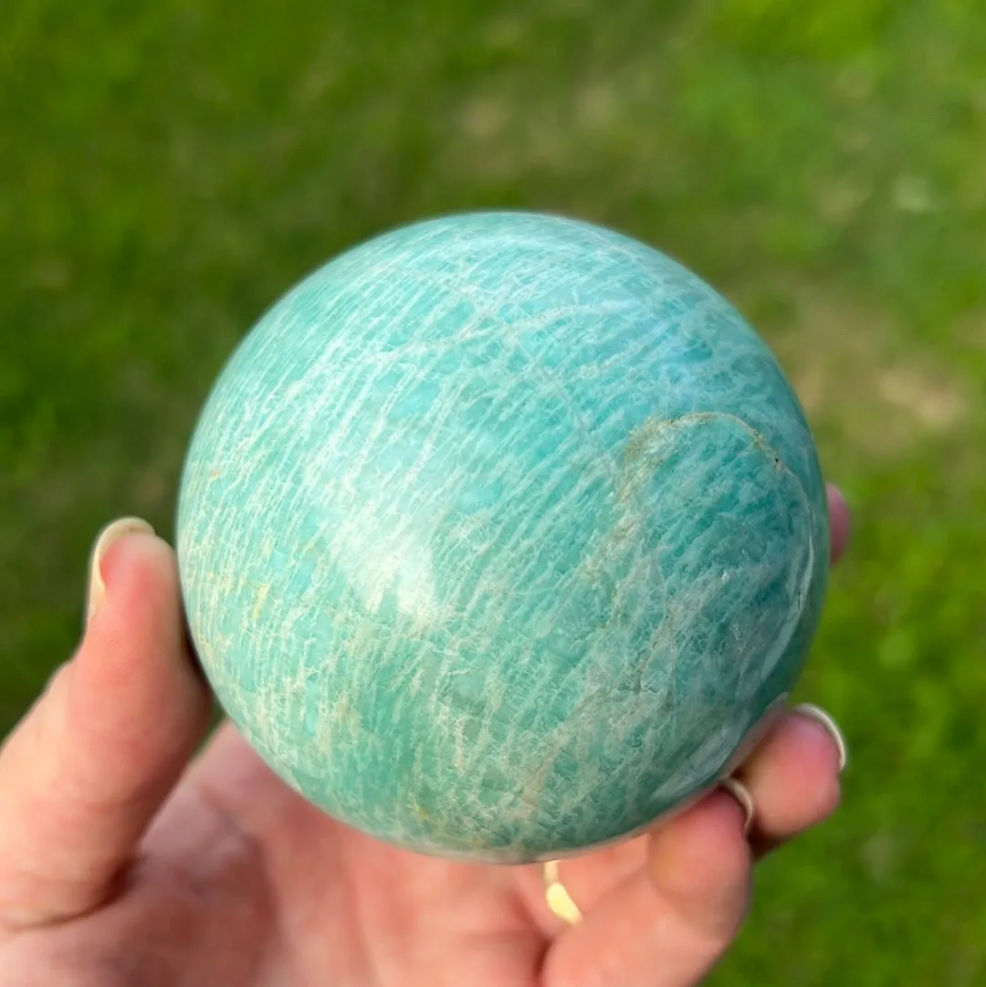 Amazonite Sphere for Communication