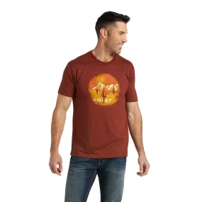 Ariat Mens Desert Scape T-Shirt Rust Heather