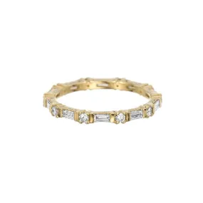 Baguette Round Diamond Eternity Band