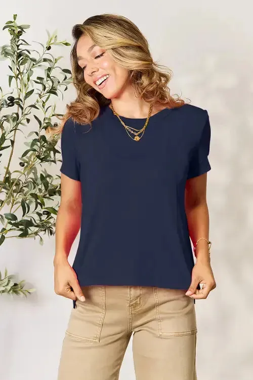 Basic Bae Navy Short Sleeve T shirt