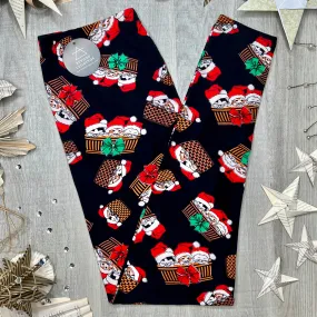 Basket Of Christmas Kittens Soft Leggings