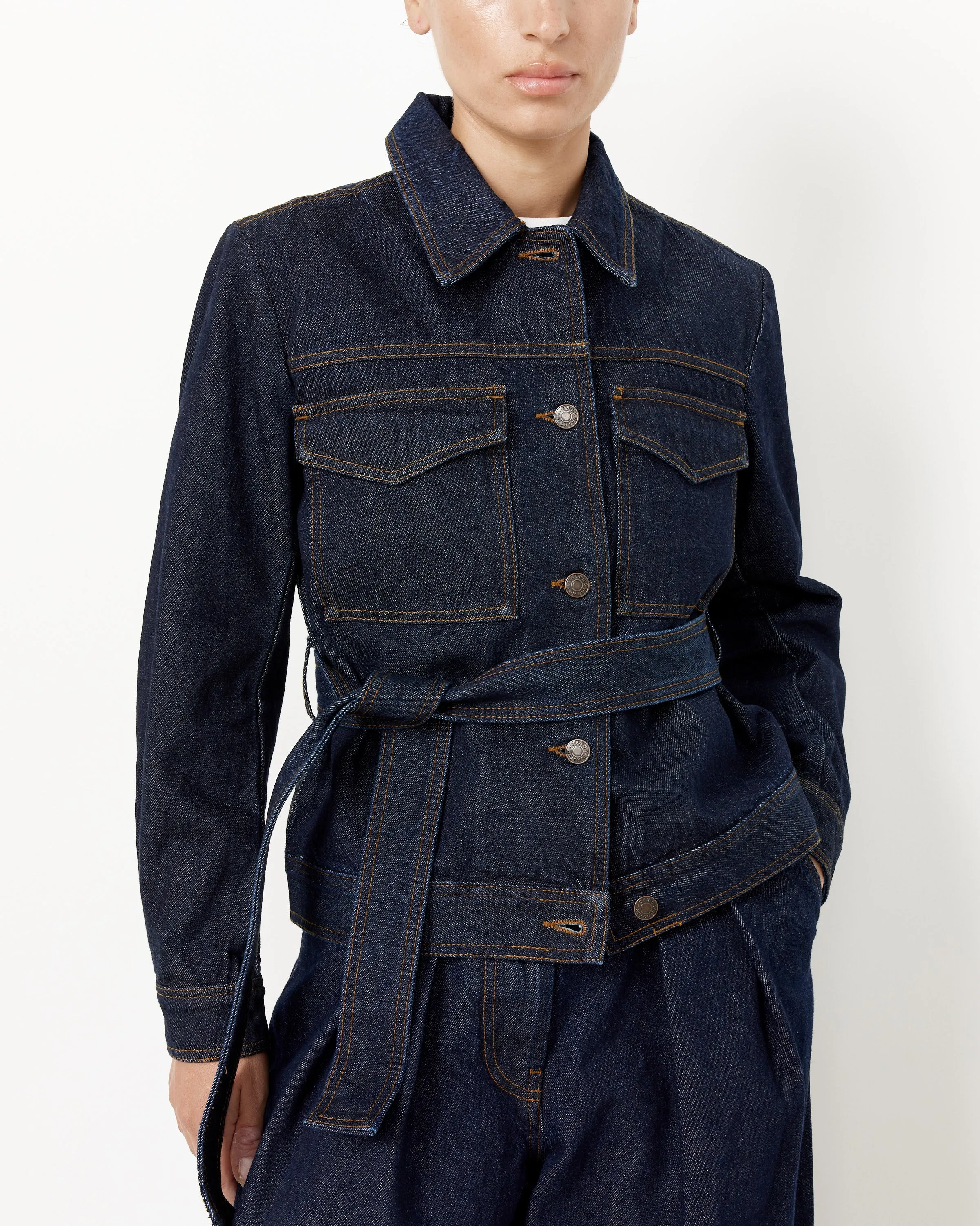 Belted Denim Jacket