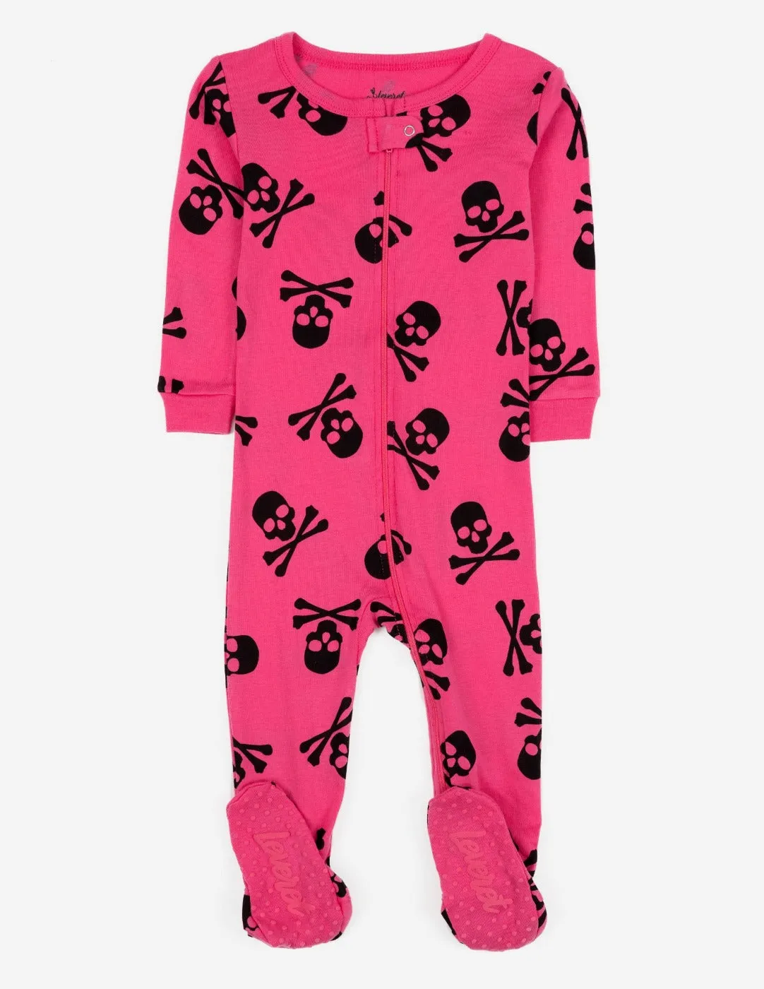 Blue & Hot Pink Skull Matching Family Pajama Set