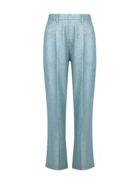 BLUE METALLIC TROUSER