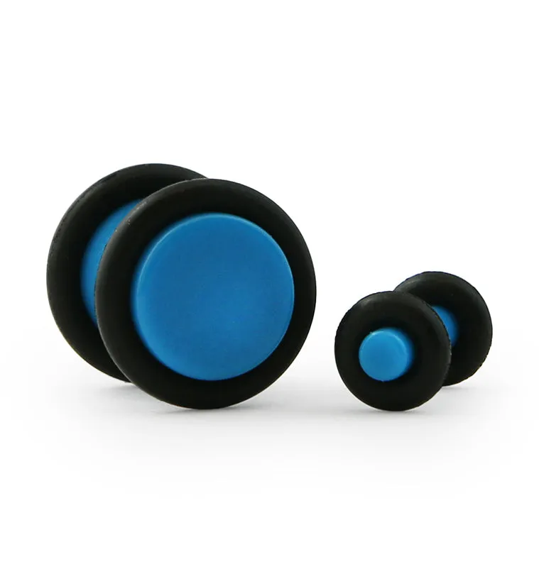 Blue No Flare Acrylic Plugs