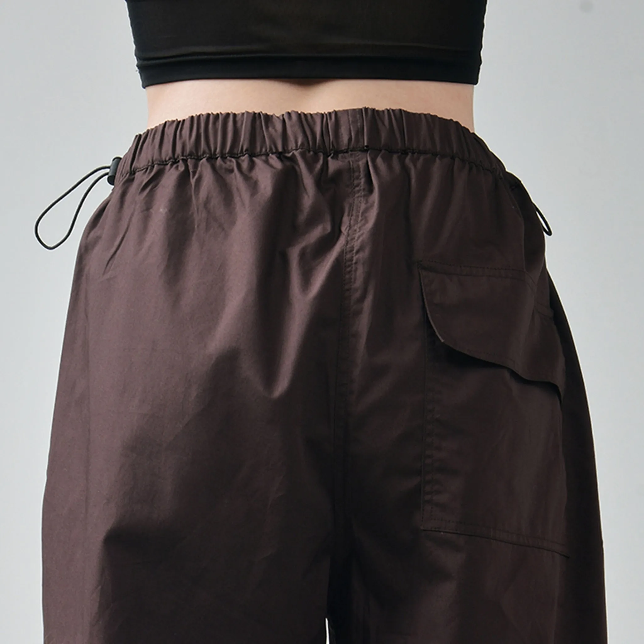 Brown Parachute Pants