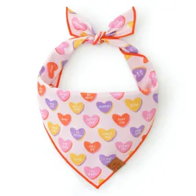 Candy Hearts Dog Bandana