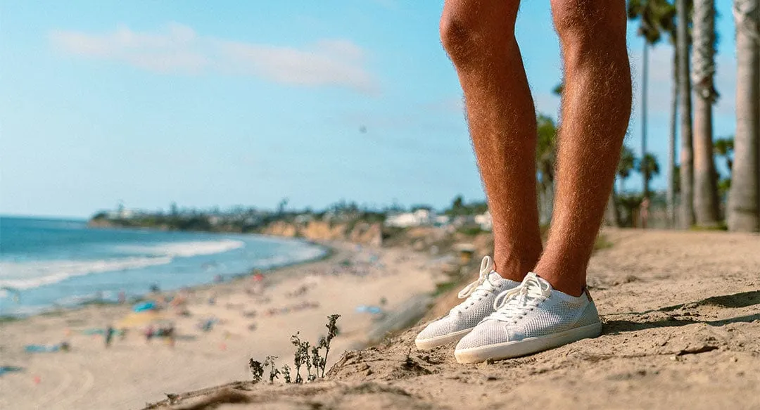 Cannon Knit II Men's Recycled PET Sneakers | White