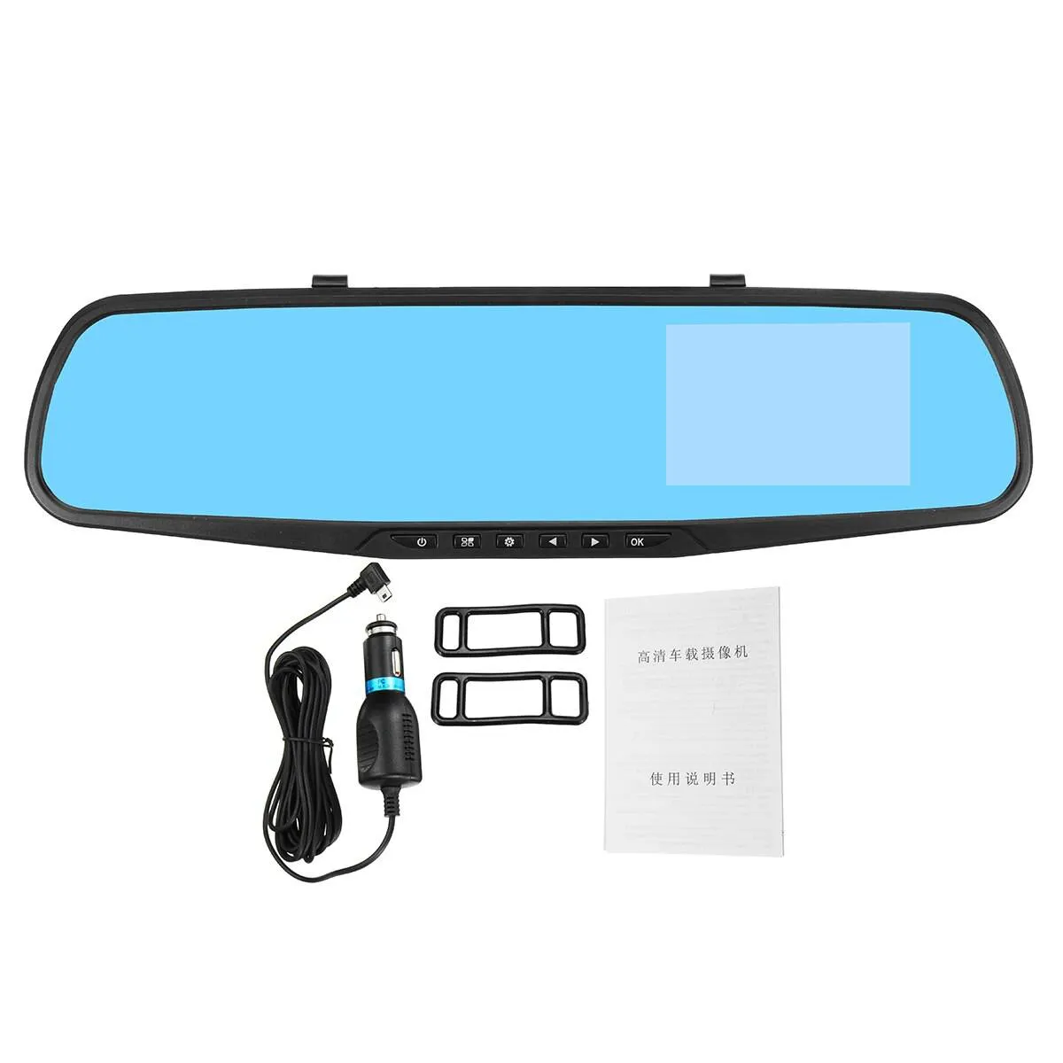 Car DVR Camera 4.3 inch Full HD 1080P Auto Data Recorder Rearview Mirror Dash Digital Video Recorder Dual Lens Camcorder