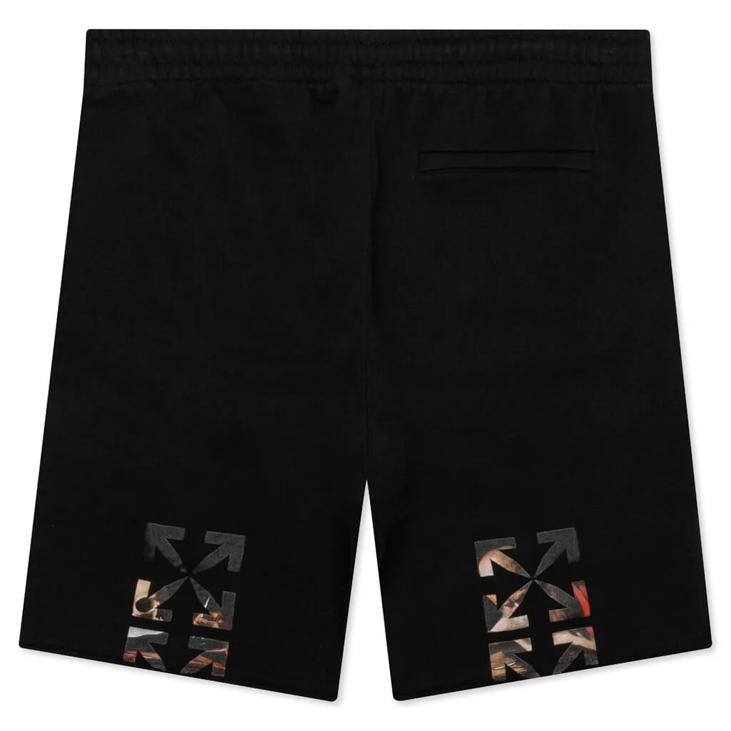 Caravaggio Paint Sweatshort - Black/White