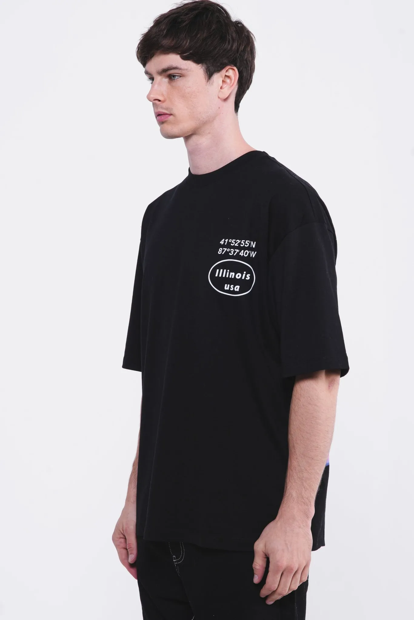 Chicago 1837 Oversized Tee Black