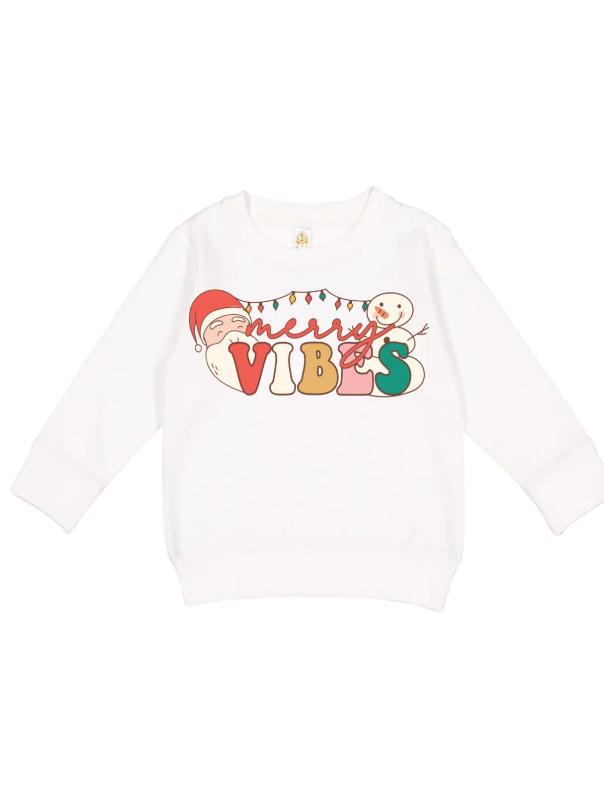 Christmas Vibes Kids Sweatshirt - White