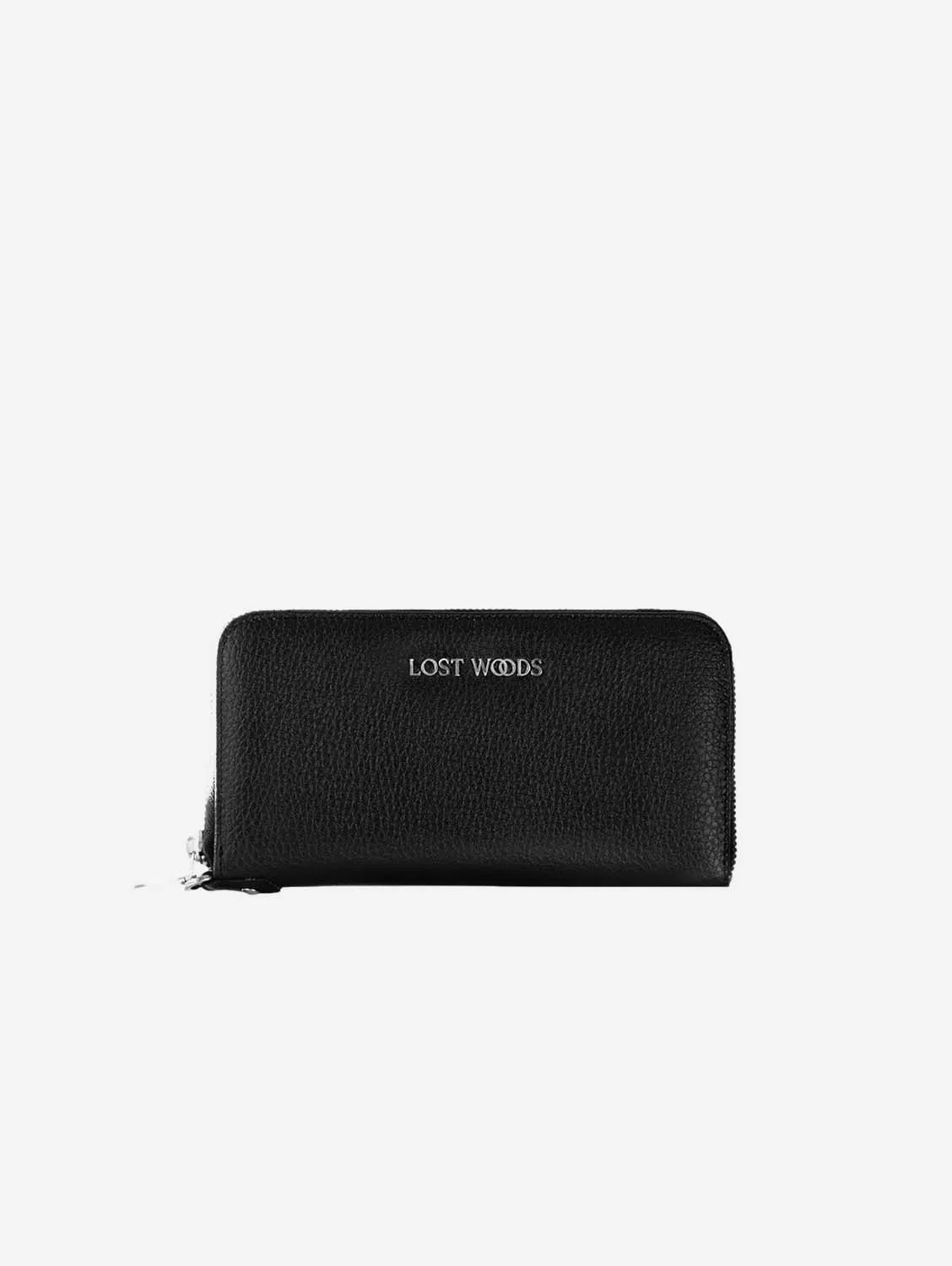 Clementine MIRUM Leather Vegan Clutch Wallet | Black & Silver