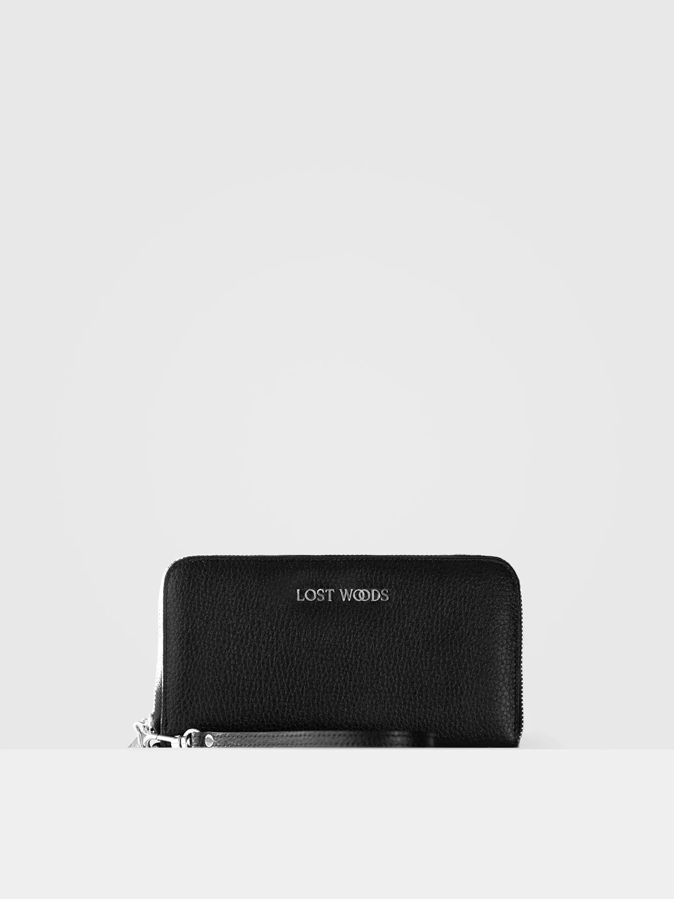 Clementine MIRUM Leather Vegan Clutch Wallet | Black & Silver