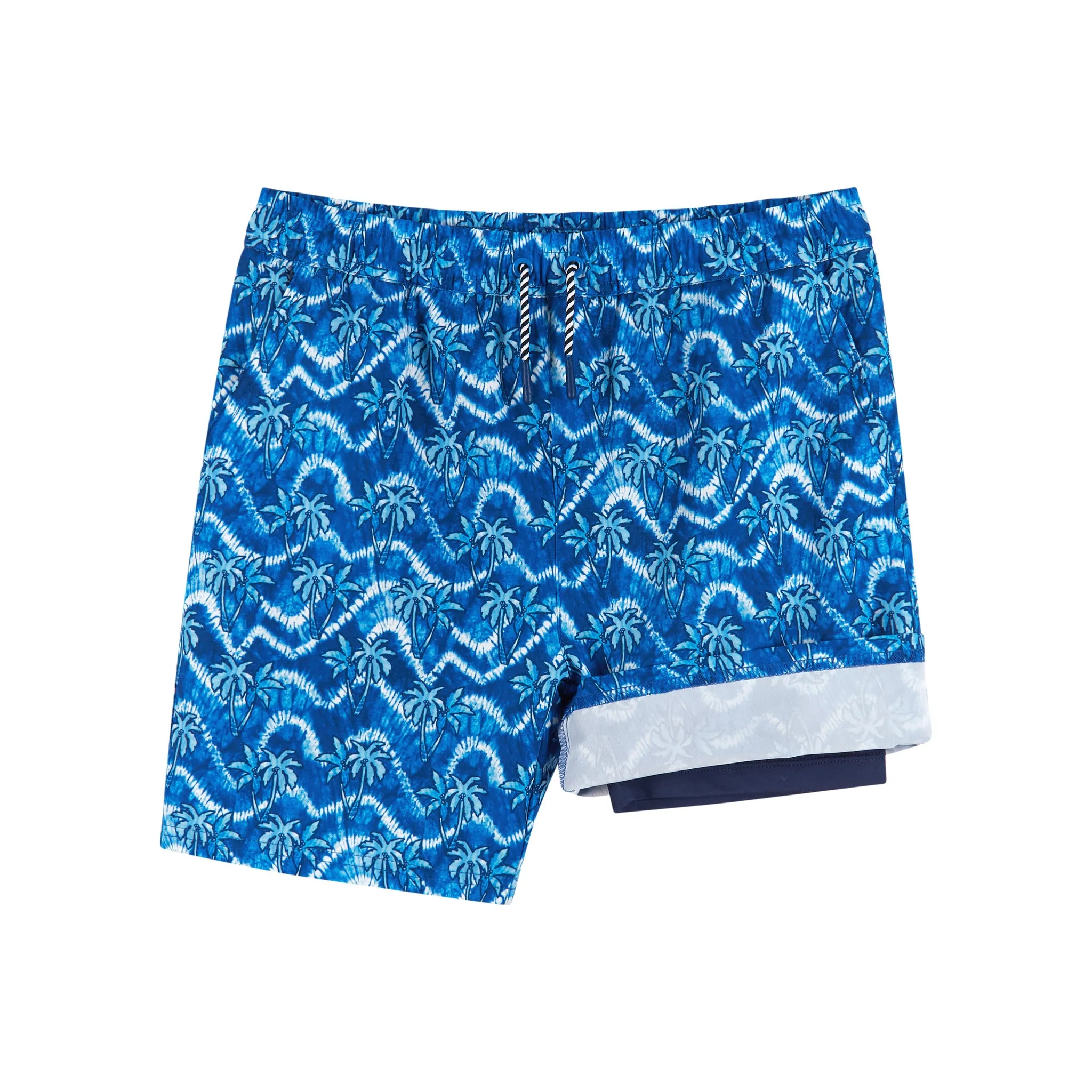 Comfort Stretch Lined Boardshort | Tie Dye Palm Tree (Size 8-16 Years)