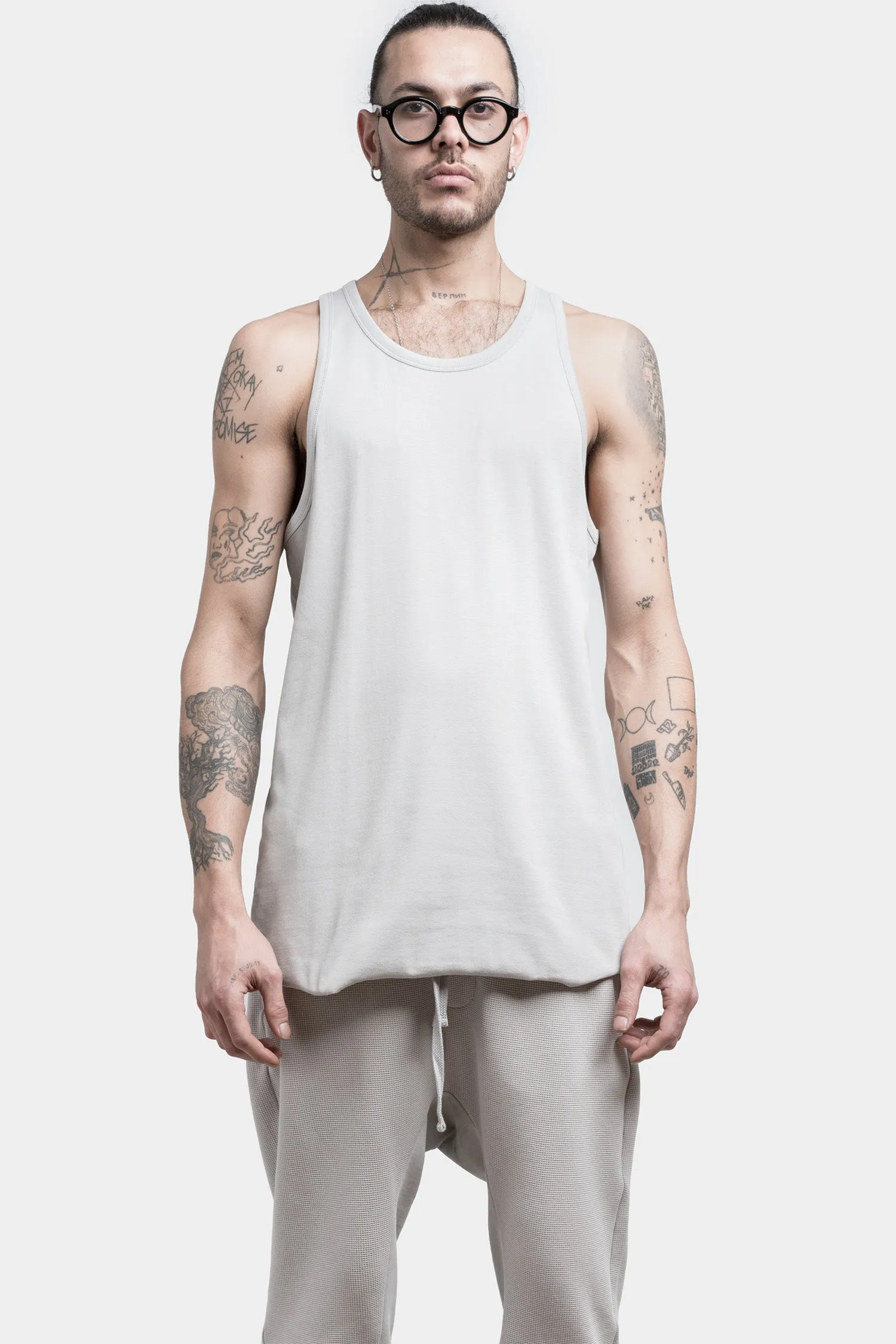 Cotton tank top, Silver