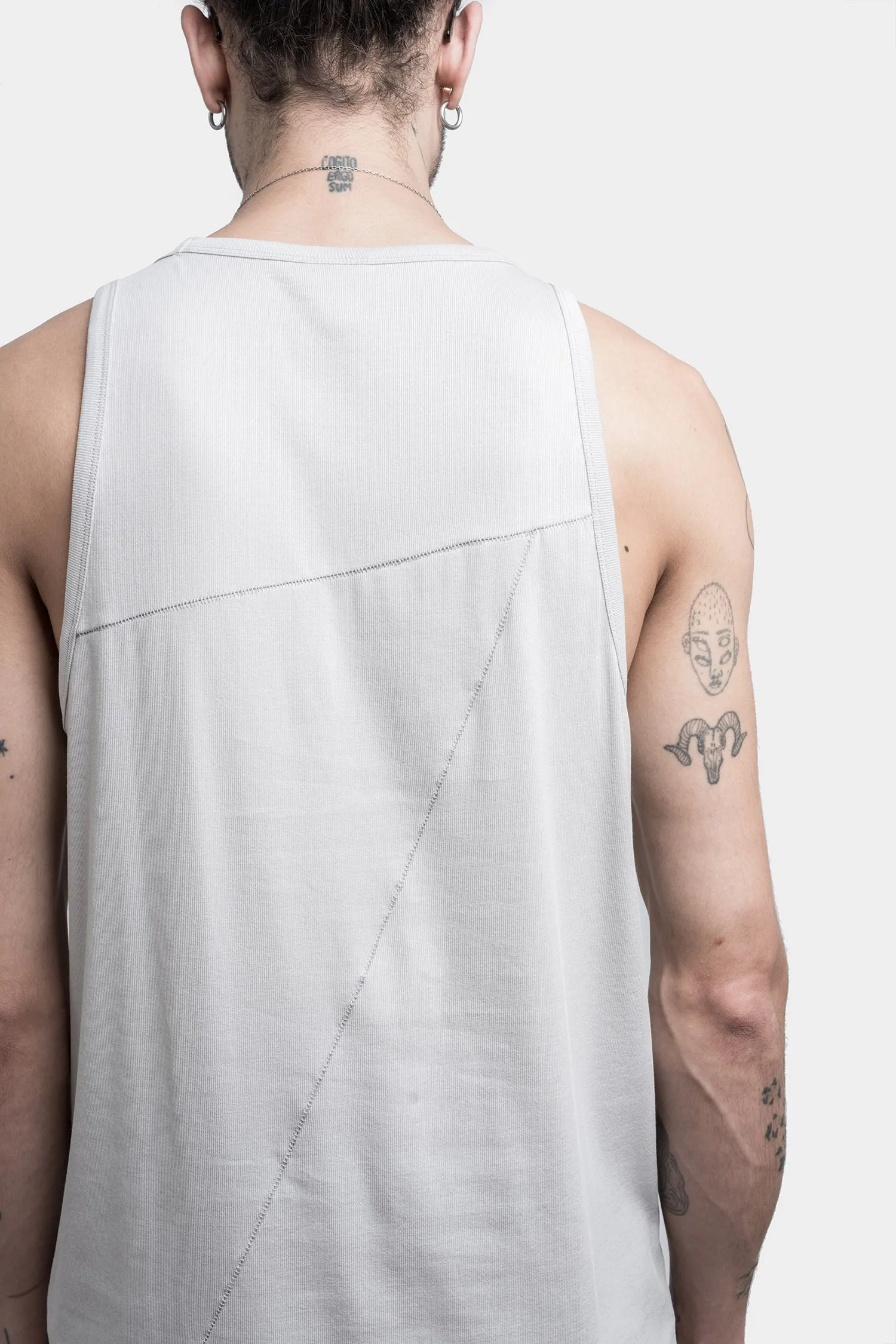 Cotton tank top, Silver