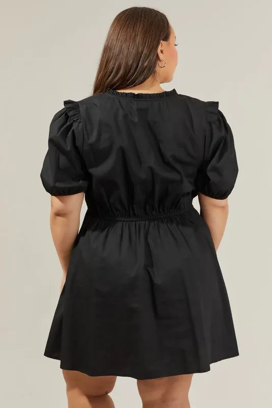 Curvy Cotton Poplin Dress