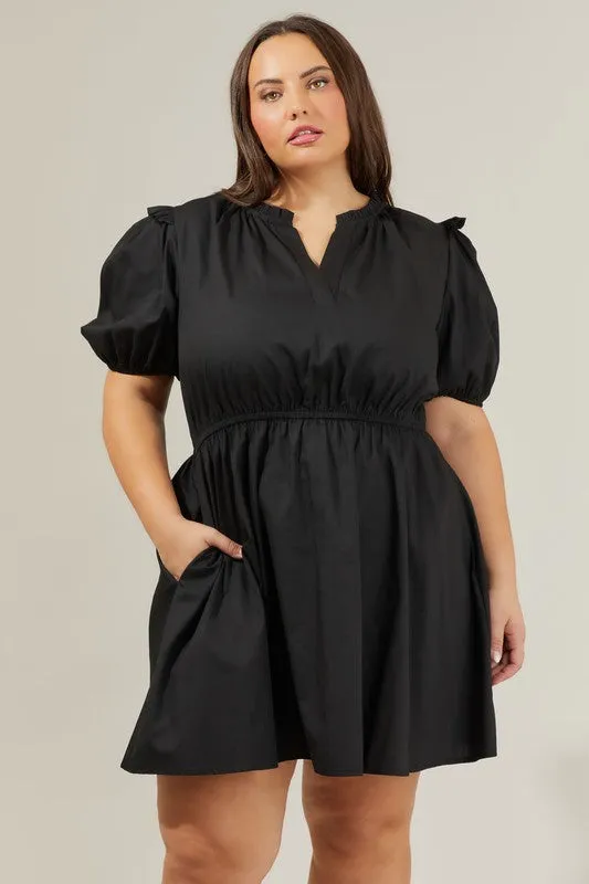 Curvy Cotton Poplin Dress