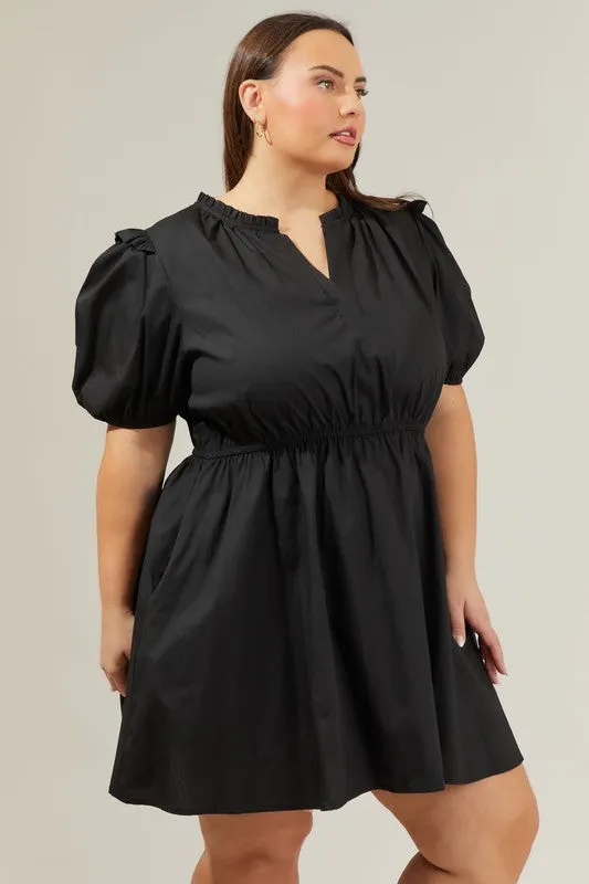 Curvy Cotton Poplin Dress