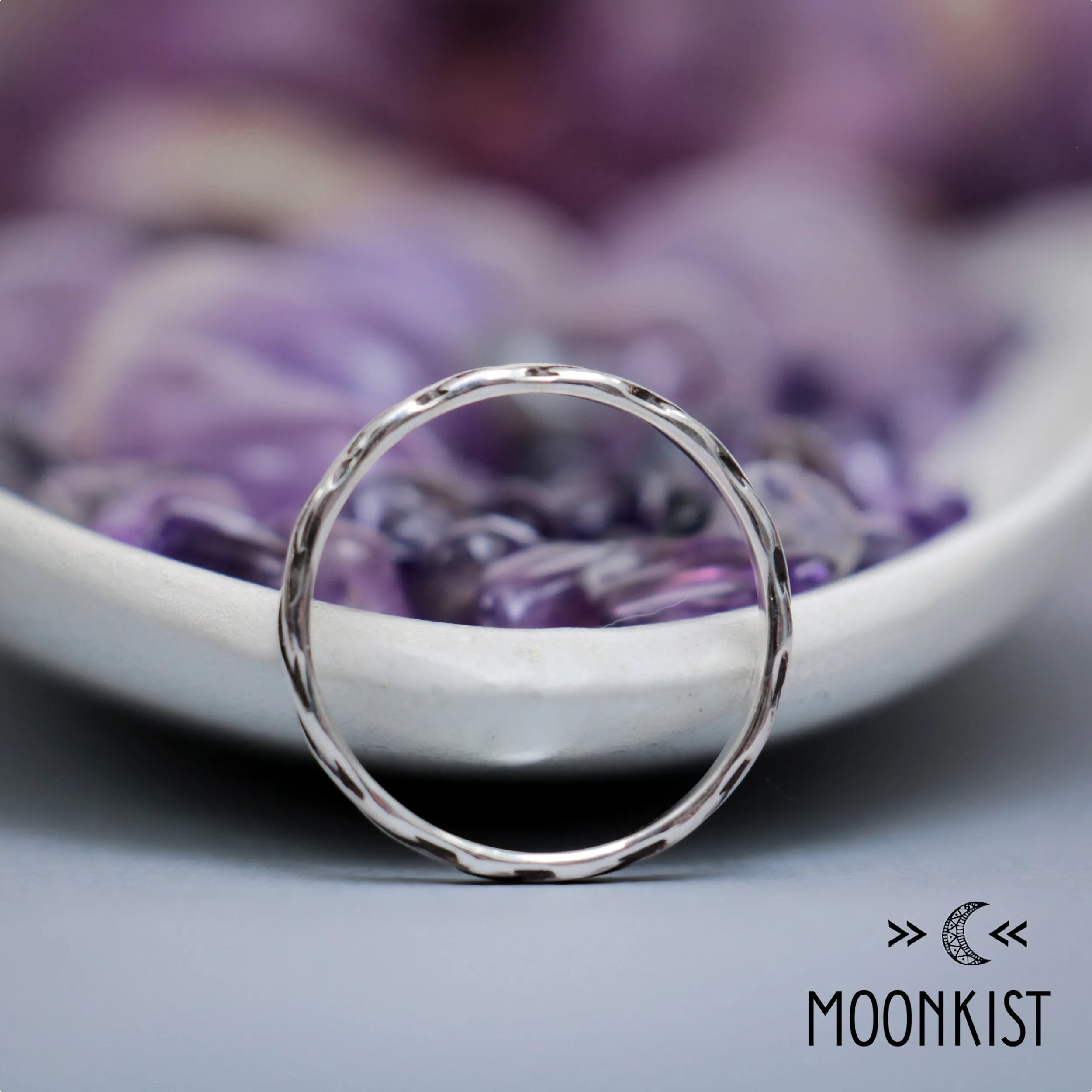 Dainty Silver Celtic Womens Wedding Band | Moonkist Designs