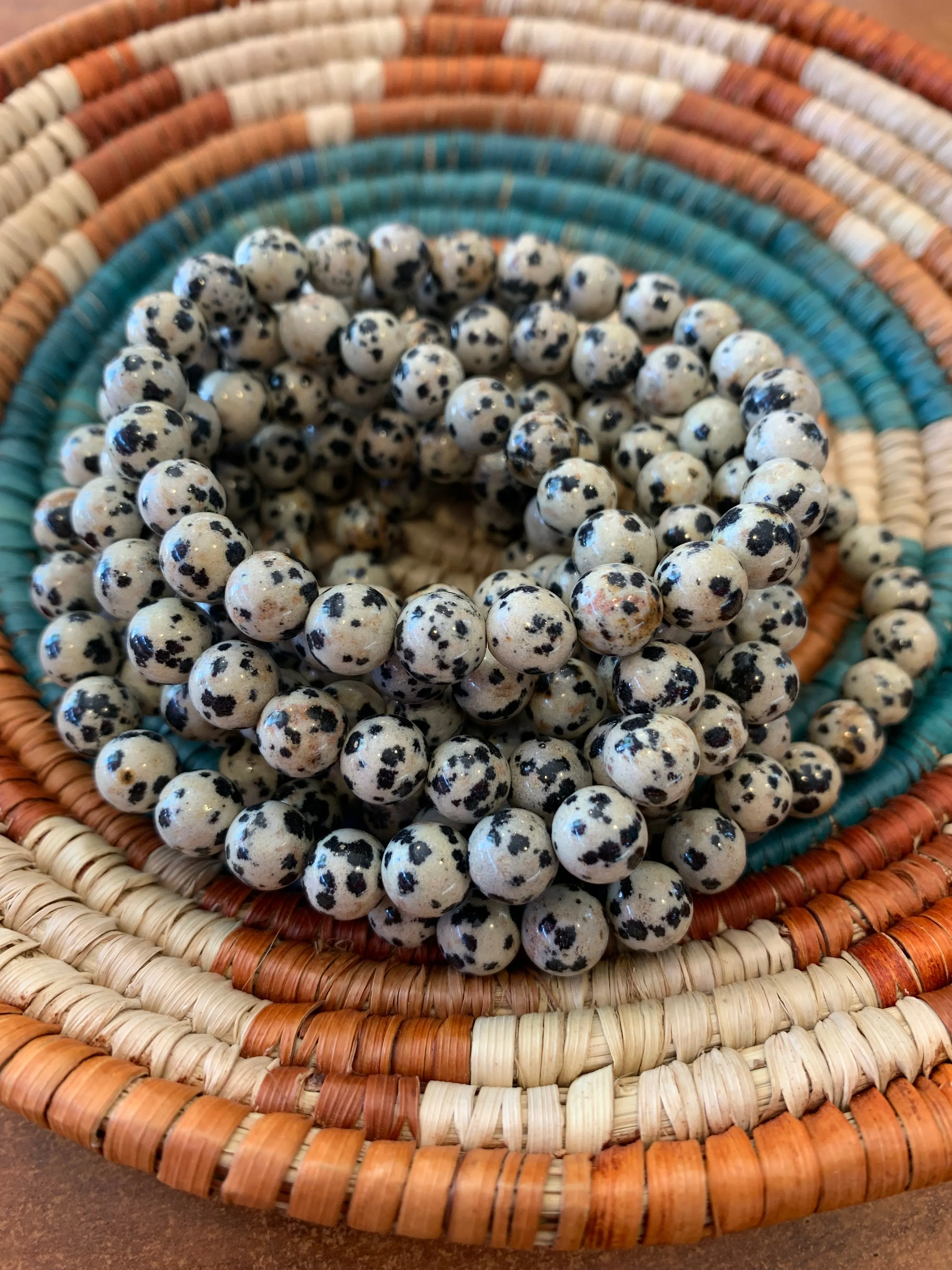 Dalmatian Jasper Beaded Bracelet