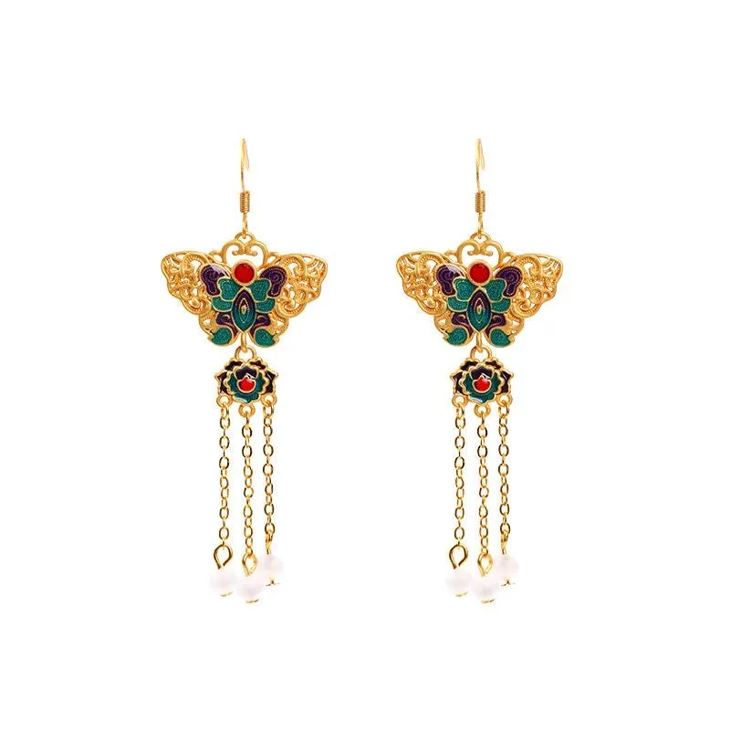 Dangle Earrings: Royal Butterfly