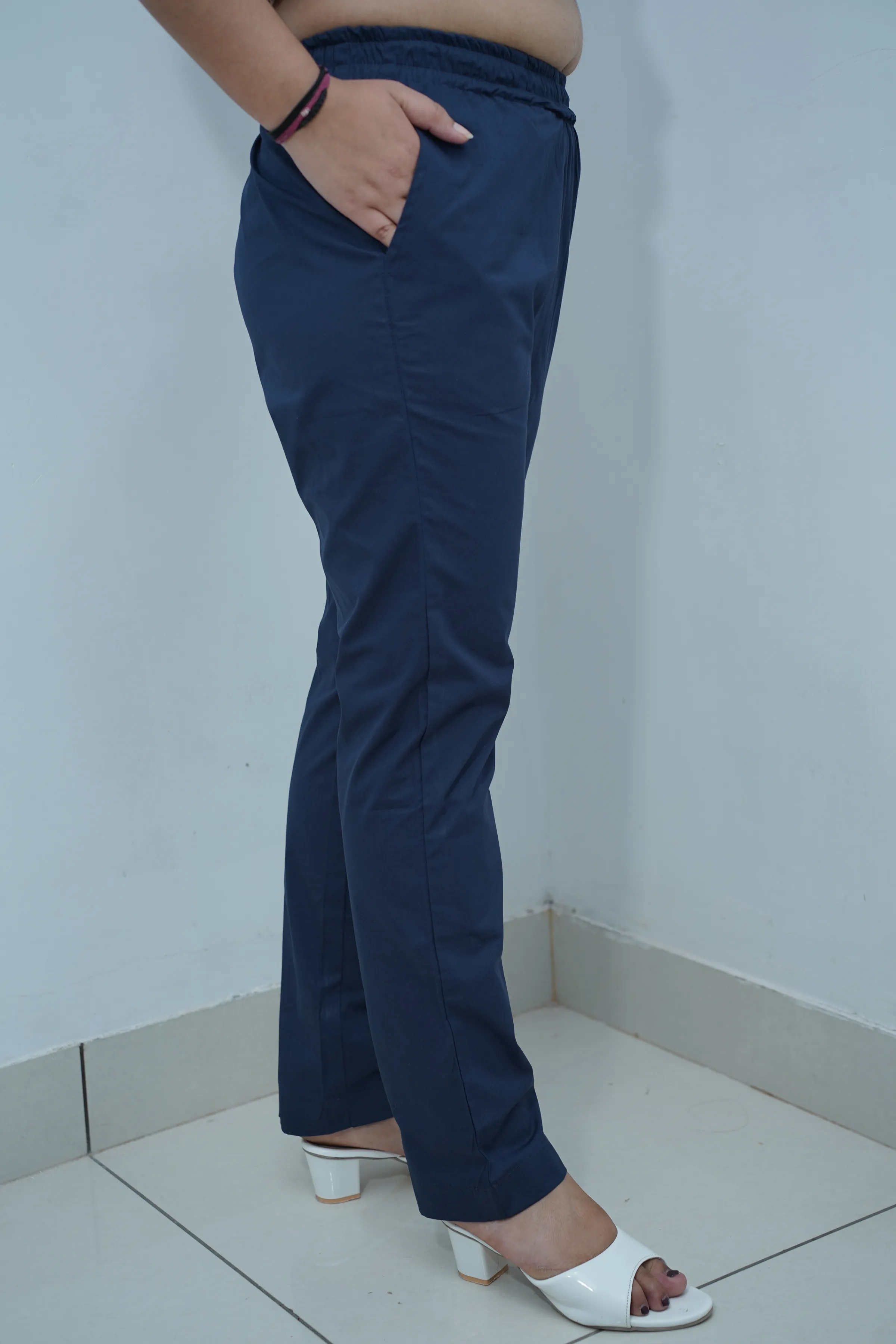 Dark Navy Blue Cotton Kurti Pant