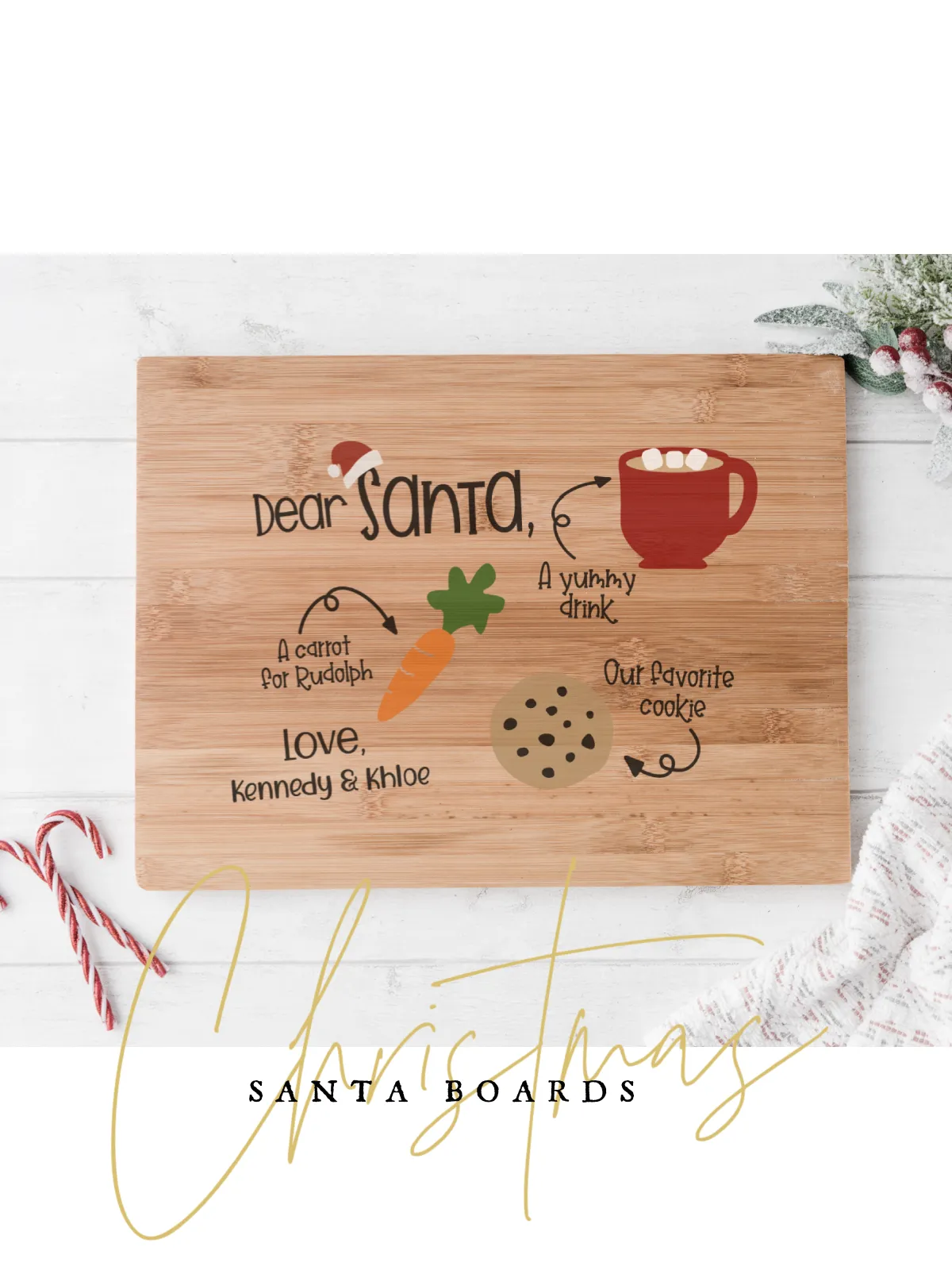 Dear Santa, Christmas Cutting Boards - Personalized