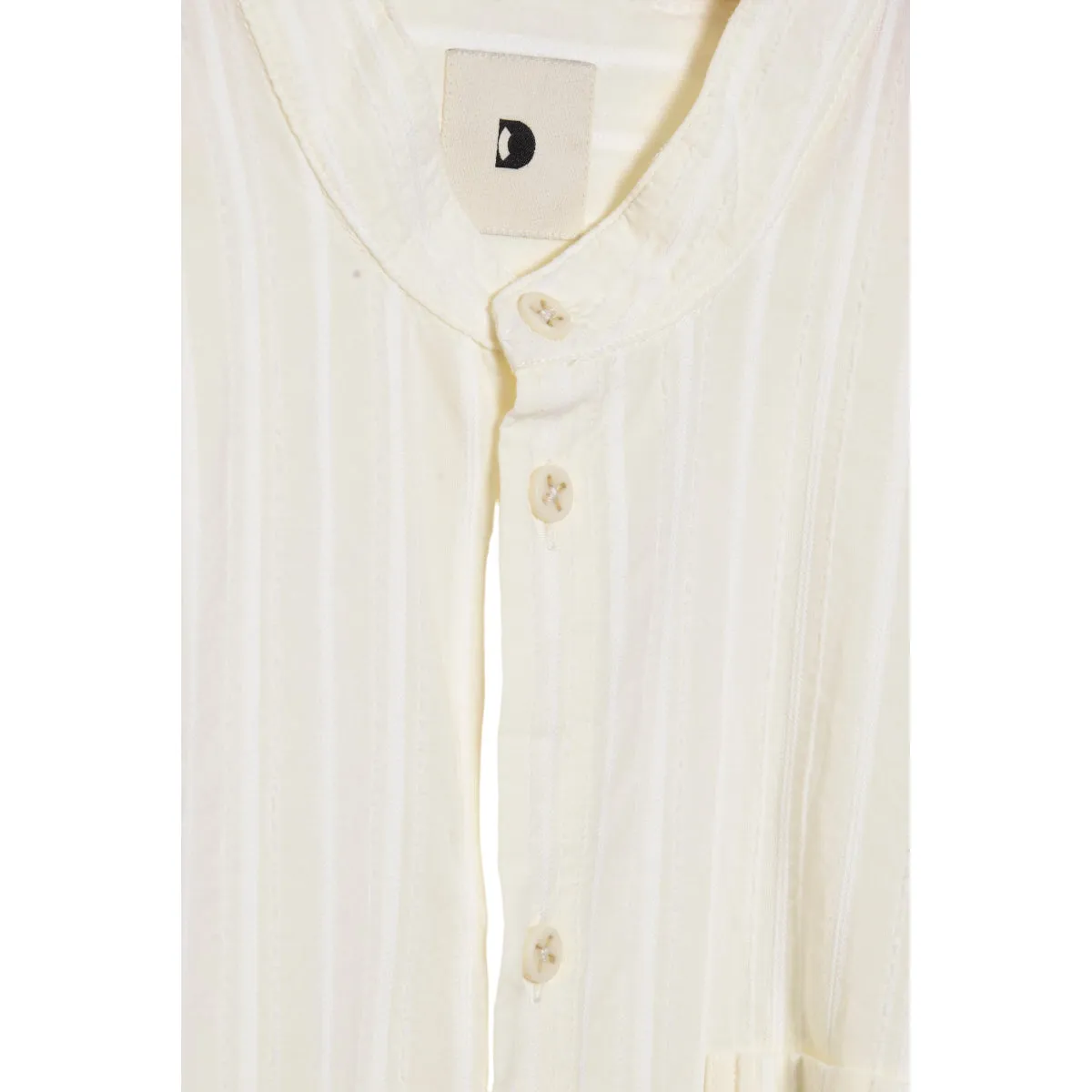 Delikatessen Zen Shirt stripe white jacquard