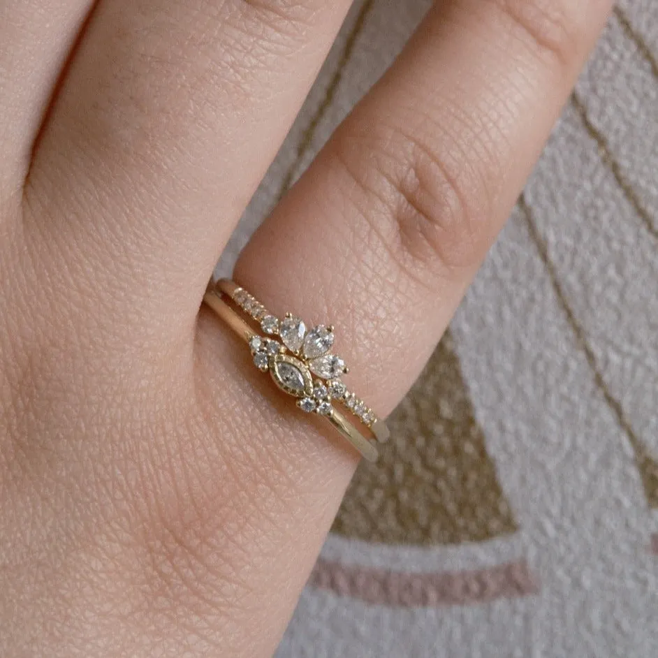 Diamond Marquise Cluster Whisper Ring