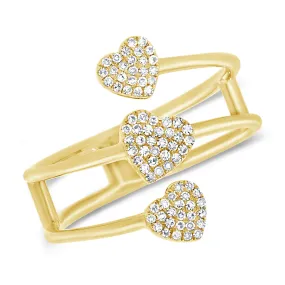 Diamond Triple Heart Ring