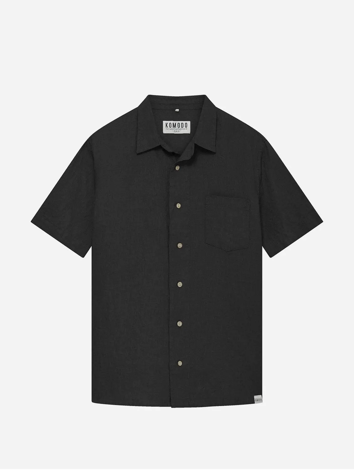 Dingwalls Men's Linen Shirt | Black