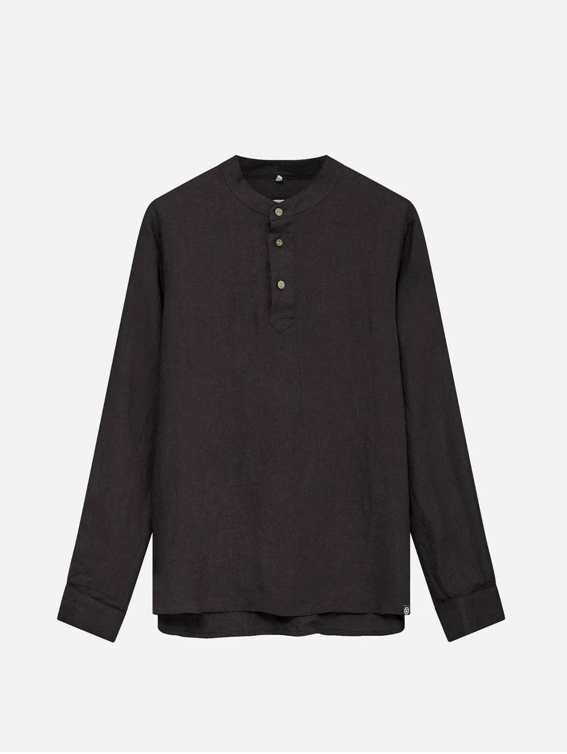 Elijah Men's Linen Top | Black