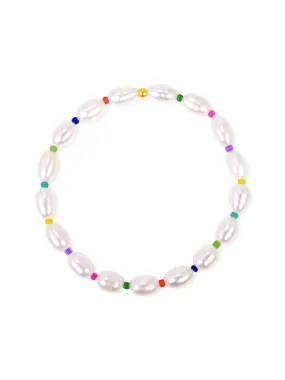 Emma Rainbow Pearl Stretch Bracelet