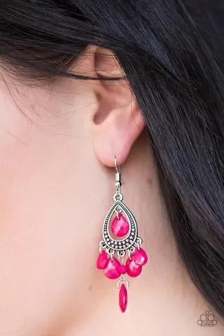 Enjoy The Wild Things Pink Earrings