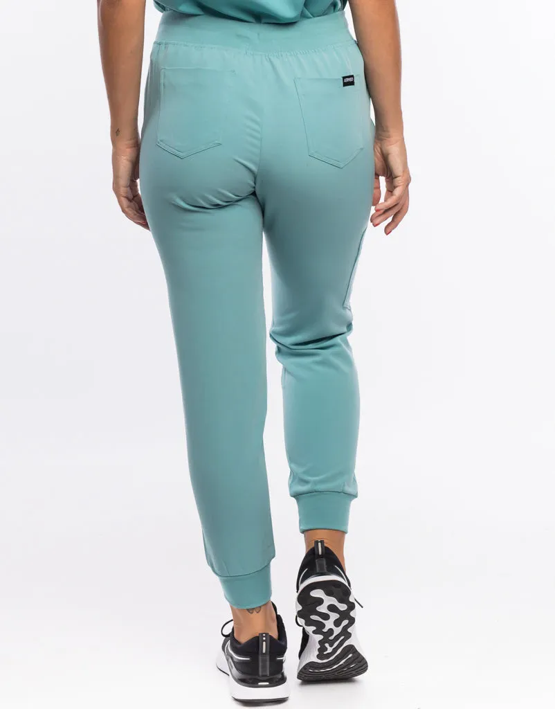 Essential Jogger Scrub Pants (Sample) - Audrey Teal